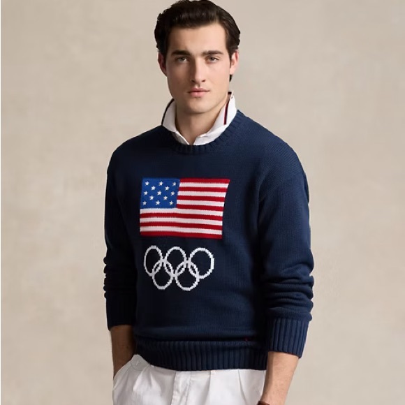 🇺🇸✨💙 NWT Polo Ralph Lauren Team USA Flag Sweater 🇺🇸✨💙 - Picture 3 of 5